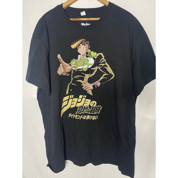 JoJo's Bizarre Adventure Mens T-Shirt 3XL Josuke Diamond Black Anime Manga - Picture 1 of 7